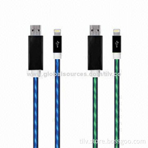 Cable Supplies for iPhone 4/4s with LED USB Cable, OEM and ODM Orders are Welcome